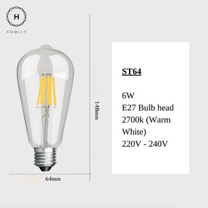 Homlly Vintage LED Edison Light Bulb