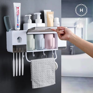 Homlly Bathroom Toiletries Holders with Toothpaste Squeezer