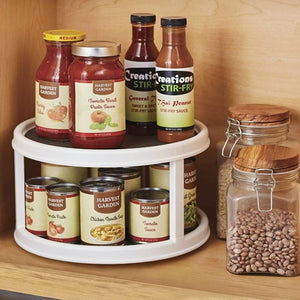 Homlly 360 Rotating Spice Cabinet Turntable Organizer