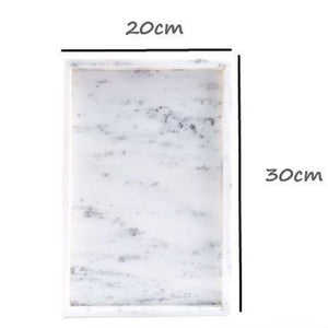 Homlly Carrara 100% Real Marble  Display Plate Tray (30*20cm)