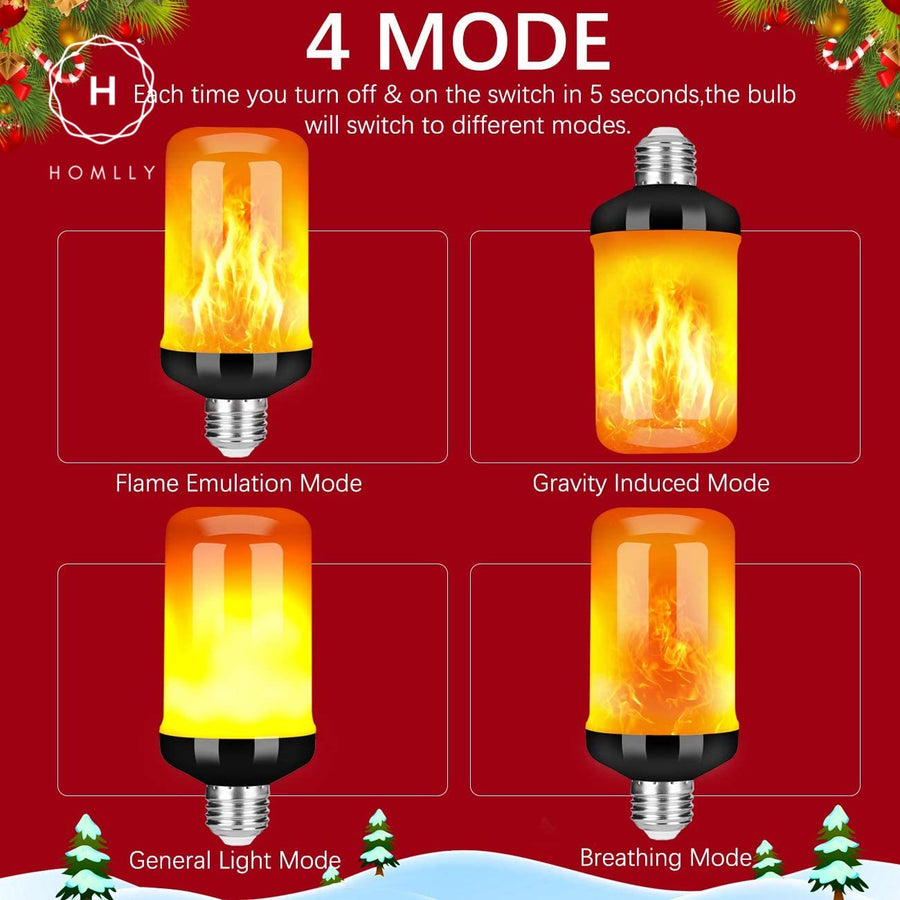 Homlly LED 4Mode Fire Flame Light Bulb