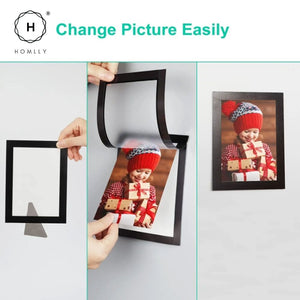 Homlly Easy Change Picture Magnetic Picture Frames with Self Adhesive Backing