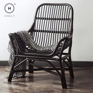 Homlly Howard Outdoor Hand Woven Natural Rattan Cane Chair