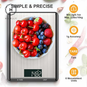 Homlly Digital Kitchen Scale with 6 measurements (Up to 10kg load) - Homlly