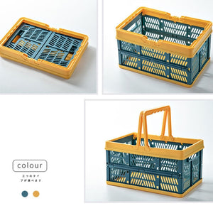Homlly Collapsible Stackable Storage Crates Basket with Handle