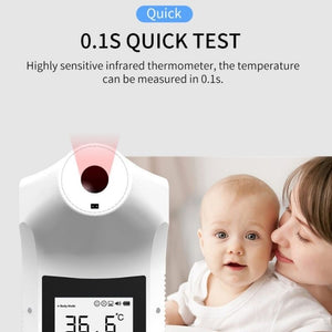 Homlly Contactless Hands Free Infrared thermometer with hand sanitizer and tripod
