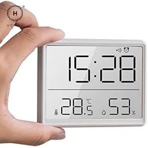 Homlly Smart Digital Alarm Clock with Stand Magnetic Attraction Indoor Temperature Humidity HD Screen Hour Date