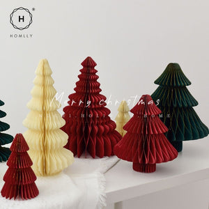 Homlly Paper Christmas Tree Table Hanging Decor Decoration Set