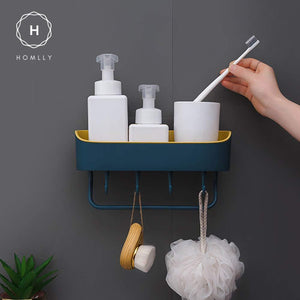 Homlly Wall Mount Shower Basket Kitchen Storage Holder