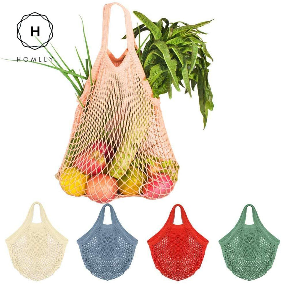 Homlly Cotton Mesh Farmer Tote Bag