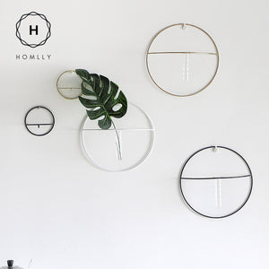Homlly Circle Wrought Iron Wall Plant Decoration - Homlly