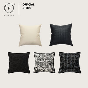 Homlly Modern Decorative Black Pillow Cushion Cover Set