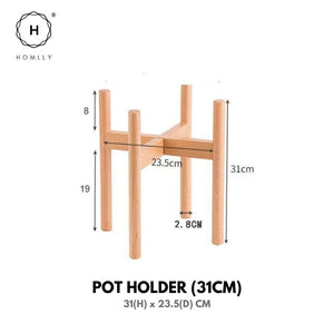 Homlly Mid Century Modern Bamboo Plant Stand Pot Holder Rack