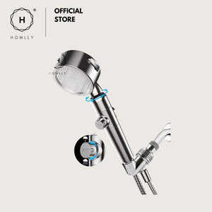 Homlly Filtered Shower Head with Handheld Hose (3 Spray Settings)