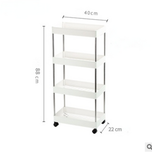 Homlly 4 Tier Mobile Storage Utility Cart Rack with Wheels