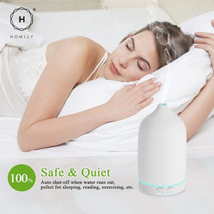 Homlly Ceramic Aromatherapy Essential Oil Diffuser Humidifier (120ml)