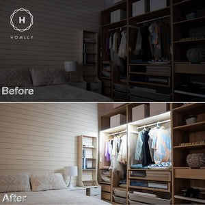 Homlly Motion Sensor Closet Strip Lights for bedroom, kitchen, Bathroom