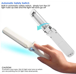 Homlly Portable UV Germicidal Sterilization Sanitizer Wand (White)