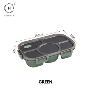 Homlly 5 Compartments Leakproof Salad Bento Lunch Box Container
