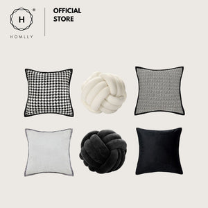 Homlly Houndstooth Decorative Pillow Cushion Covers (Set B)