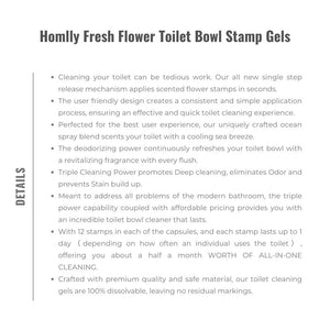 Homlly Fresh Flower Toilet Bowl Stamp Gels
