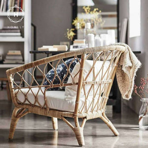 Homlly Hand Woven Natural Rattan Cane Chair