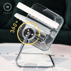 Homlly Acrylic Phone Remote Control Grid Organiser Storage Box With 360 Rotating Stand