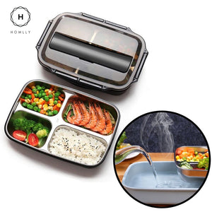 Homlly Compartment Stainless Steel Thermal Bento Lunch Box