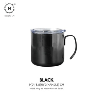 Homlly Industrial Stainless Steel Coffee Mug Cup (400ml)