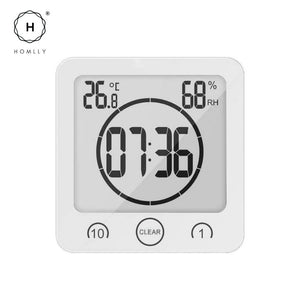 Homlly Bathroom Waterproof Big Digital LCD Wall Clock Timer with Alarm
