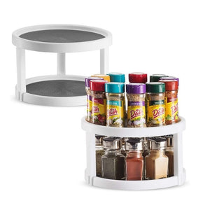 Homlly 360 Rotating Spice Cabinet Turntable Organizer