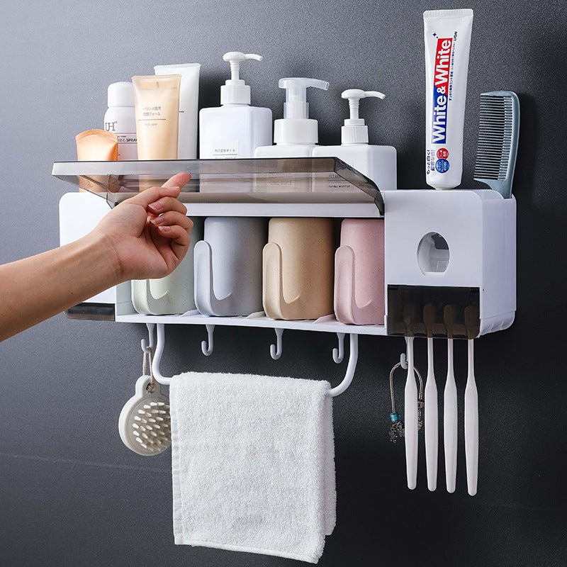 Homlly Bathroom Toiletries Holders with Toothpaste Squeezer