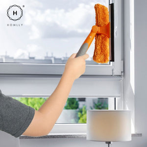 Homlly 2 in 1 rotatable window squeegee cleaner with telescopic extension pole