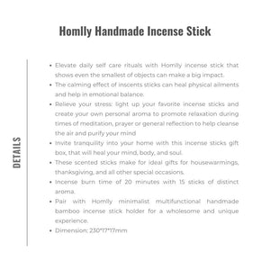Homlly Handmade Incense Stick (15 sticks)