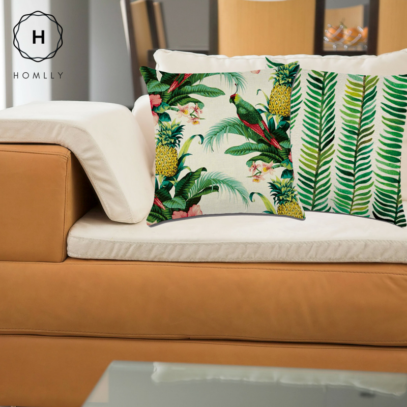 Homlly Hanalei Tropical Cushion Cover