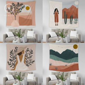 Homlly Mid Century Abstract Wall Hanging Art Tapestries