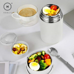 Homlly Stainless Steel Thermal Portable Lunch Food Soup Containers Mug (850ML/1050ML )